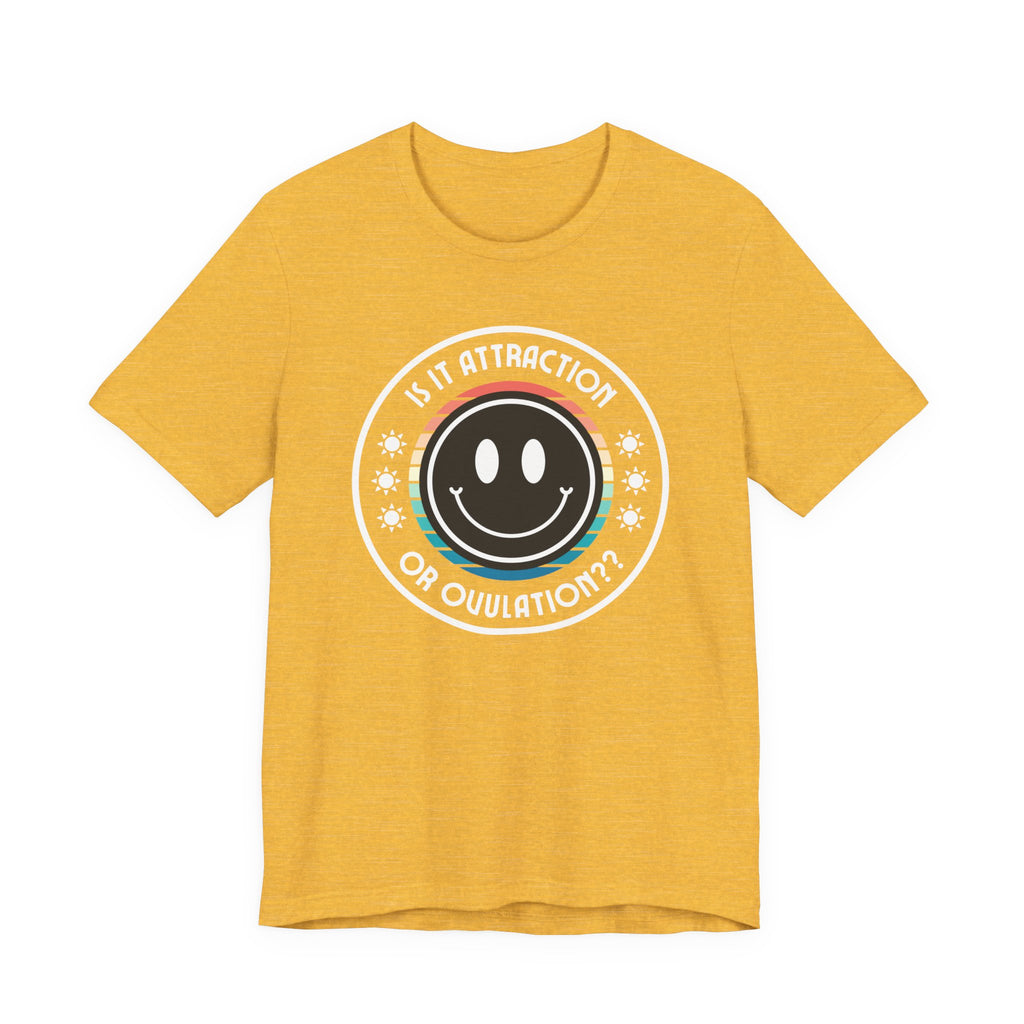 Ovulatory Smiley Face Unisex Jersey Tee, Casual T-Shirt, Perfect Gift for Friends, Everyday Wear, Happy Vibe