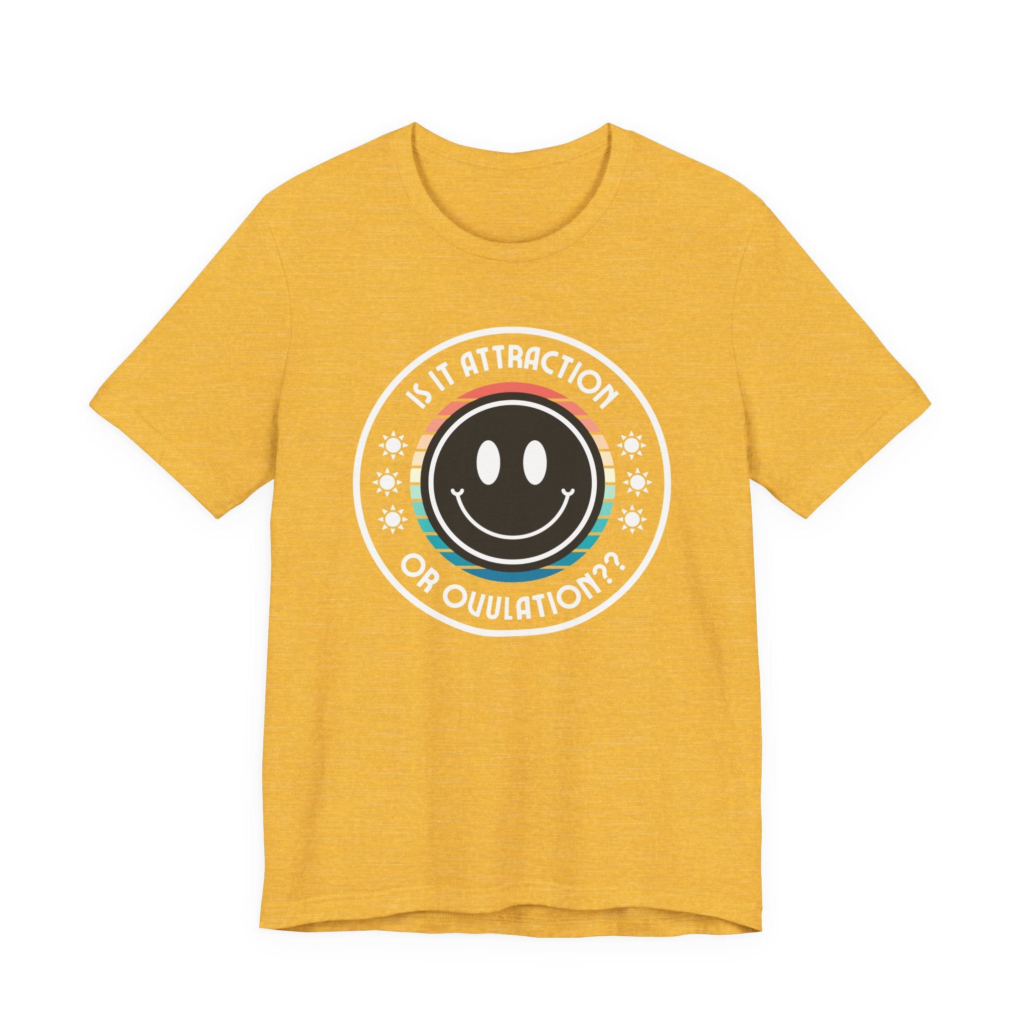 Ovulatory Smiley Face Unisex Jersey Tee, Casual T-Shirt, Perfect Gift for Friends, Everyday Wear, Happy Vibe