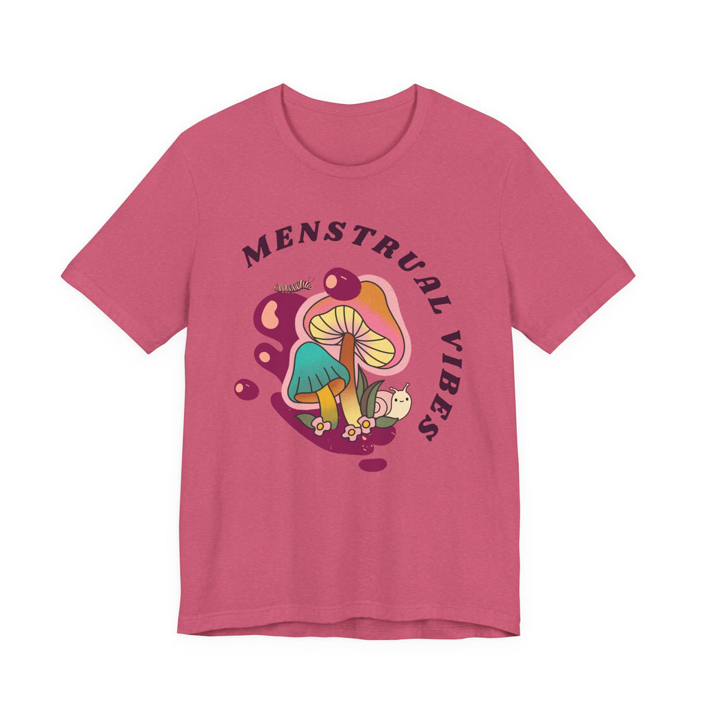 Menstrual Vibes Unisex Jersey Tee, Comfortable Graphic Tee, Women's Empowerment Tee, Casual Everyday Wear, Gift for Her