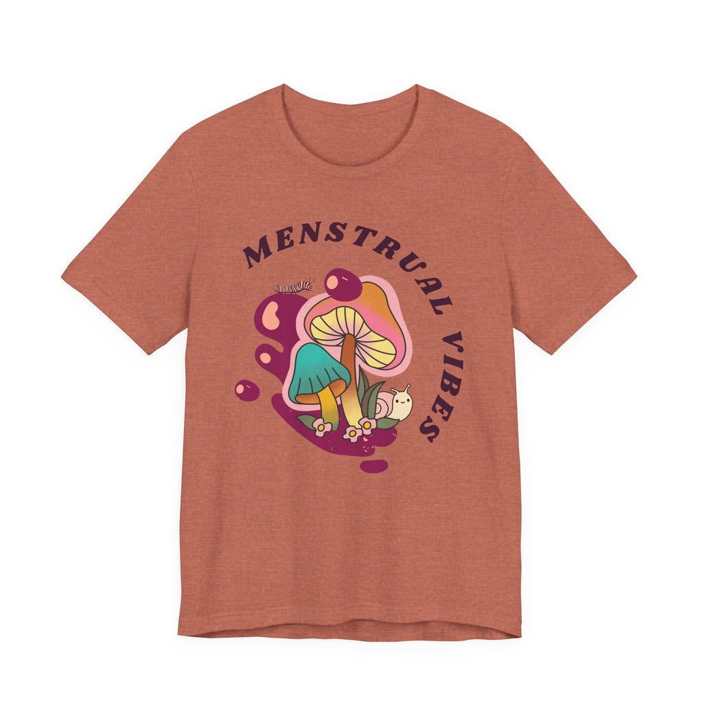 Menstrual Vibes Unisex Jersey Tee, Comfortable Graphic Tee, Women's Empowerment Tee, Casual Everyday Wear, Gift for Her