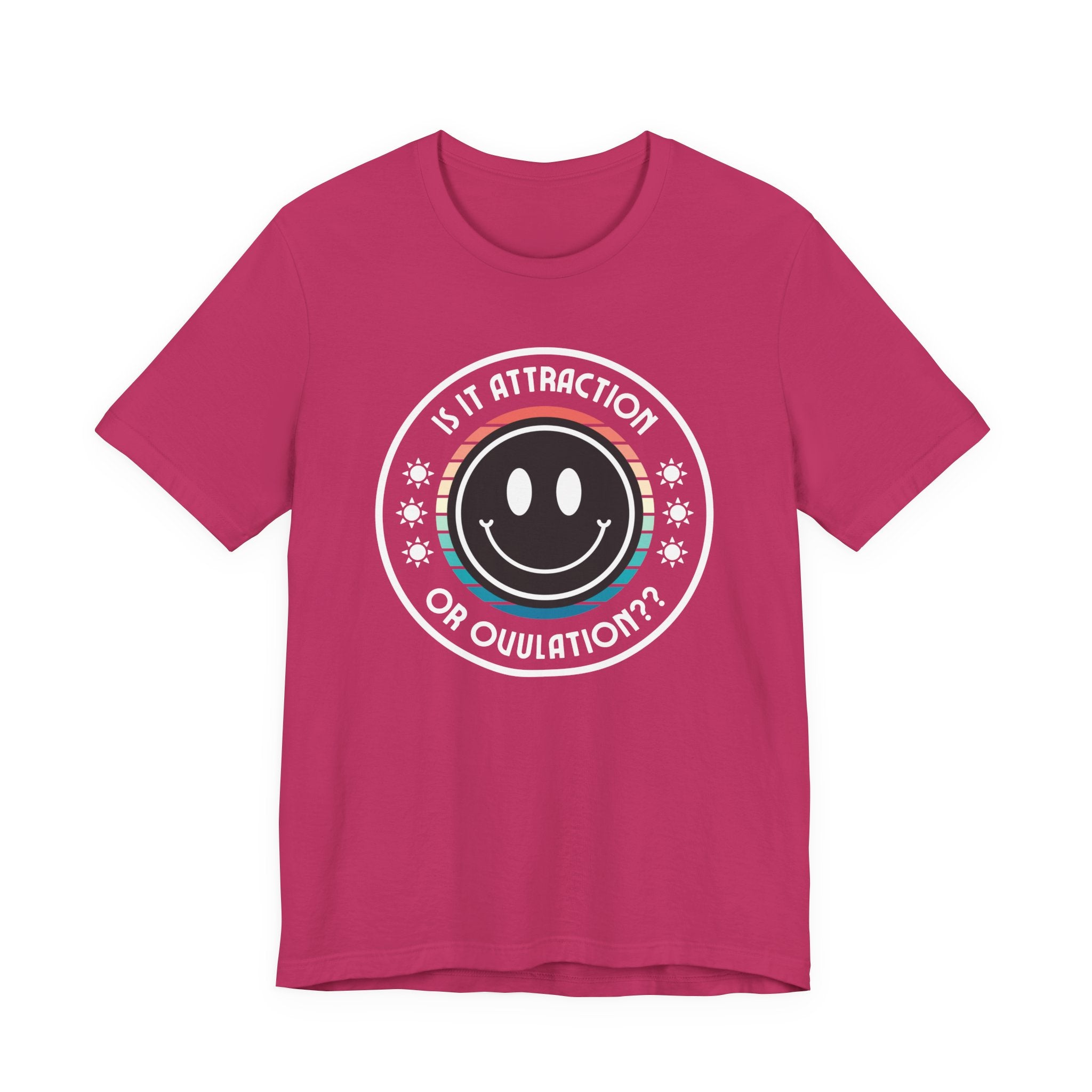 Ovulatory Smiley Face Unisex Jersey Tee, Casual T-Shirt, Perfect Gift for Friends, Everyday Wear, Happy Vibe