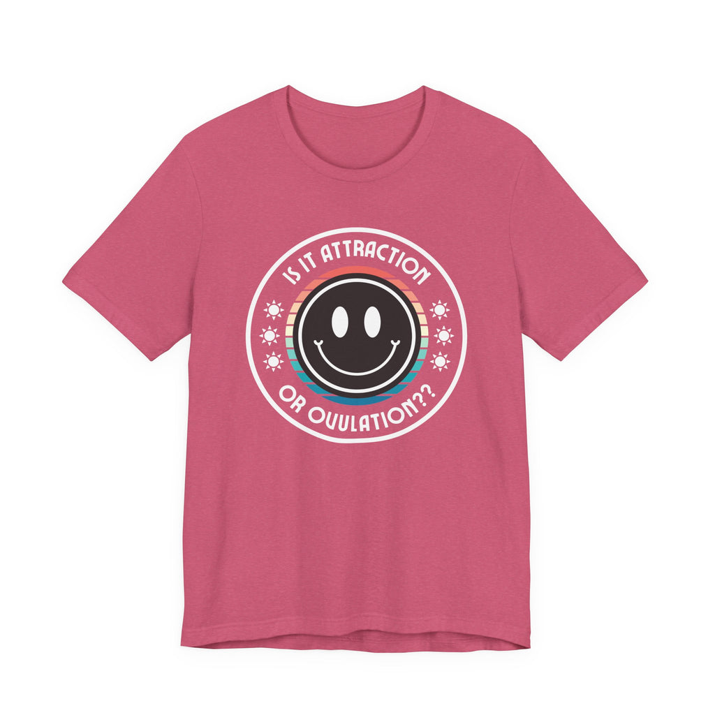 Ovulatory Smiley Face Unisex Jersey Tee, Casual T-Shirt, Perfect Gift for Friends, Everyday Wear, Happy Vibe