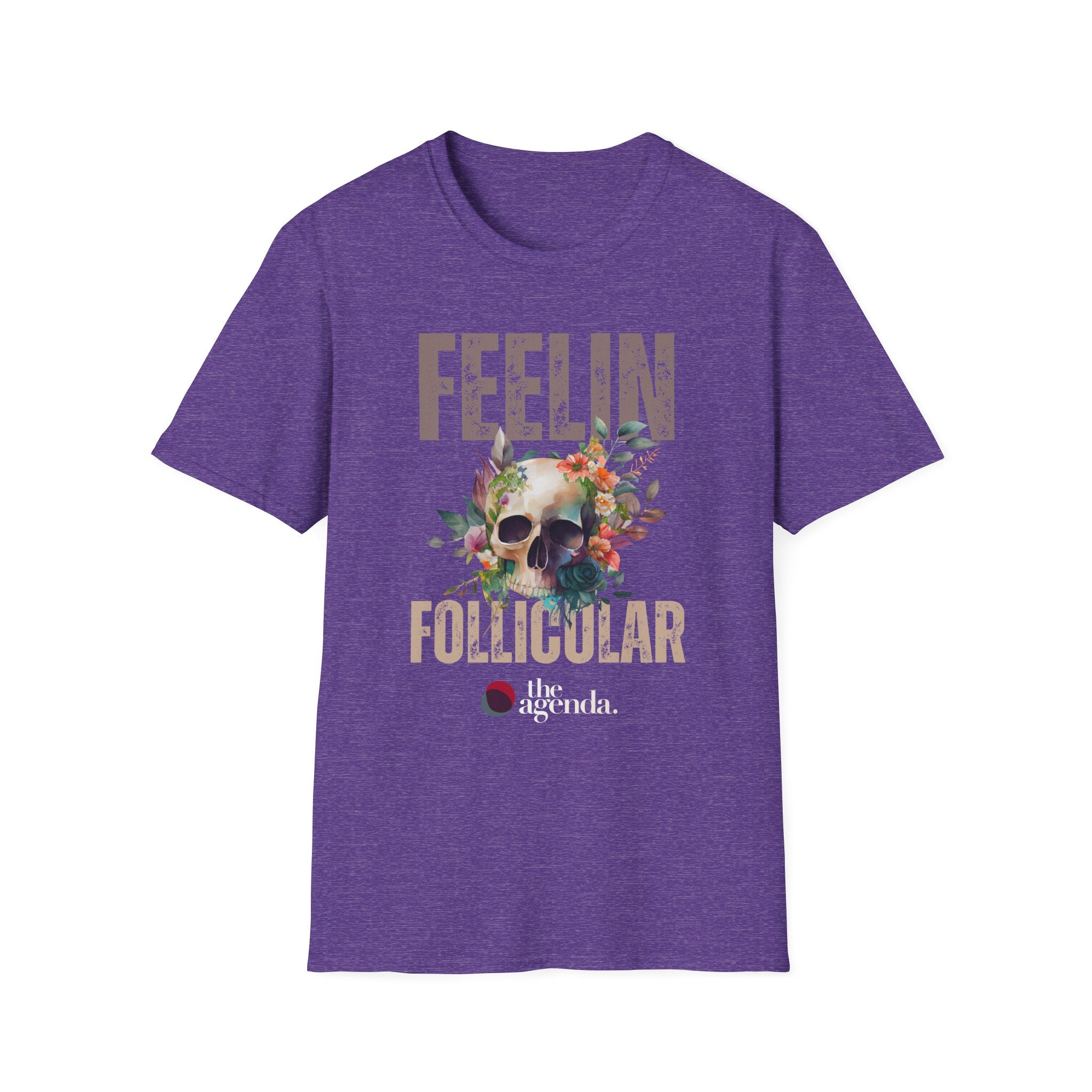 Follicular Skull Graphic T-Shirt, Bohemian Style Tee, Trendy Unisex Apparel, Gift for Music Lovers, Casual Wear, Festival Shirt