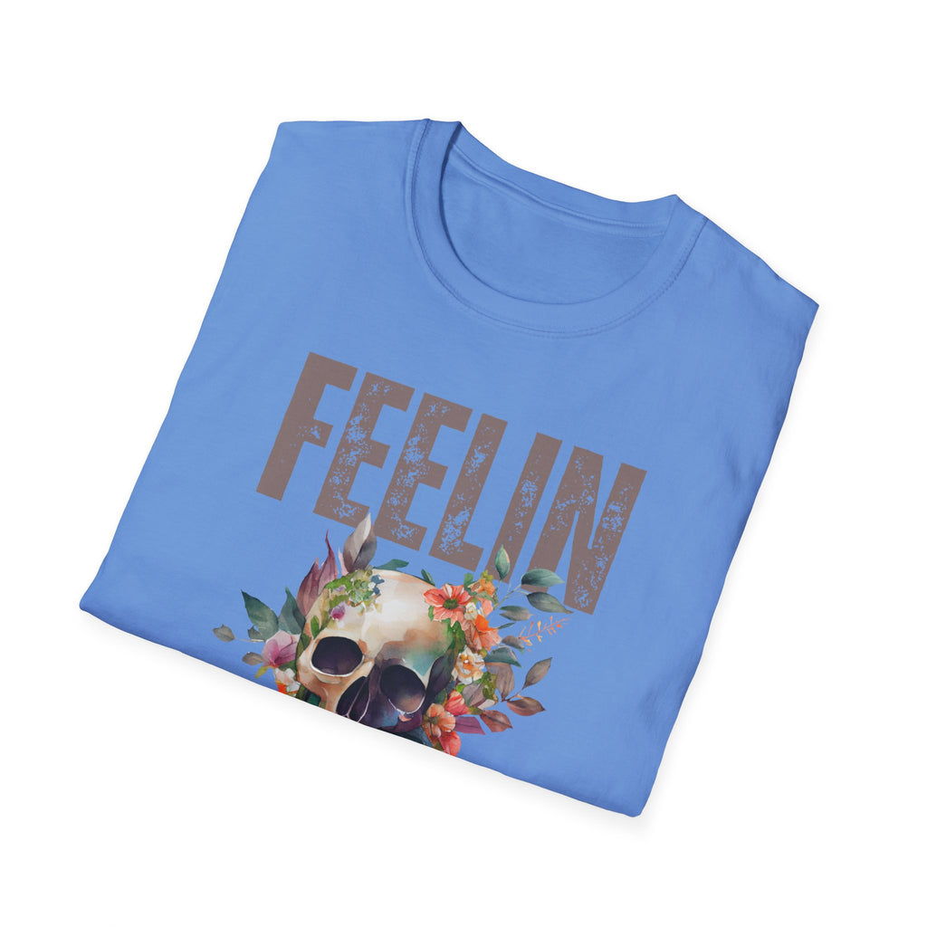 Follicular Skull Graphic T-Shirt, Bohemian Style Tee, Trendy Unisex Apparel, Gift for Music Lovers, Casual Wear, Festival Shirt